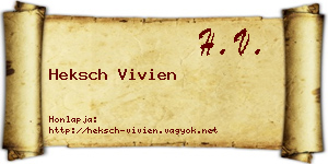 Heksch Vivien névjegykártya